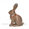 Zajac s mašľou Vintage 42cm Bronze-Gold