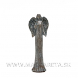 Anjel vr&uacute;bkovan&yacute; s rukou na srdci 31.5cm Titan-Metalic