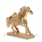 Jazdecký kôň s postrojom  27x24 cm Gold