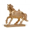 Jazdecký kôň s postrojom  27x24 cm Gold