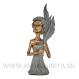 Dievča s pierkom Pluma 33cm Titan-Gold