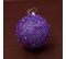 Vianočná guľa lupienky fialová 10cm 3ks