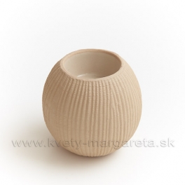 Keramika Letokruhy Guľa svietnik malý pieskový - zľava 50%