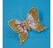 Motýľ s kryštálmi štipec zlatý