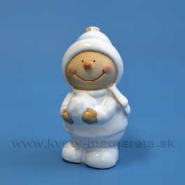 Snehuliačik so snehovou guľou porcelán
