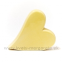 Srdce Valentín keramické 12cm - Vanilkové