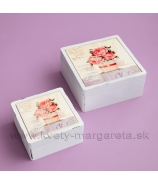 Vintage boxy s kachličkou sada 2 ks Lavender