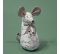 Myška s mašľou textilná hnedá naturál 19cm