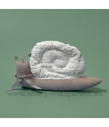 Myška s mašľou textilná hnedá naturál 19cm