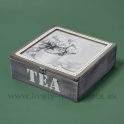 Krabička na čaj TEA s ružami - 9 priehradok 24 cm - zľava 50%