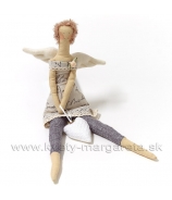 Anjelik bábika DOLY na posadenie kapsové nohavice hnedá