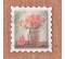 Magnet poštová známka LOVE Ruža fialová 5cm