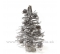 Zimný ozdobný stromček etážované prútie so šiškami Antik biela s glitrom 50cm