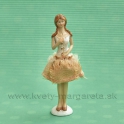 Dievča Úprimnosť - textilná sukňa 16cm škoricová