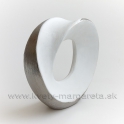 SUPER CENA - 50% Prestenec nekonečná slučka dekoratívna keramická bielo-strieborná 21cm
