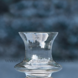 Váza Sandra Rich rozšírené diskové telo číre sklo 19.5 cm