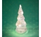 Vianočný stromček sklenený svietiaci LED s vločkami 22 cm