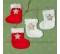 Mikulášske ponožky červeno-biela sada 4 kusov 10x9 cm