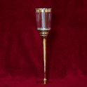 Sklenená čaša svietnik Contour Zlatý lesk 50cm - zľava 50%